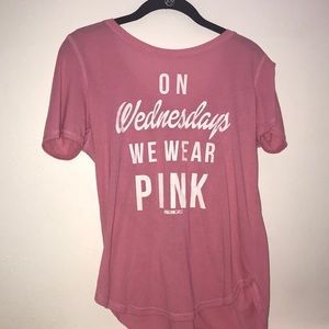 Pink mean girls graphic tee